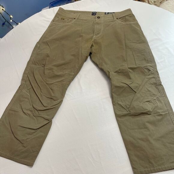 Kuhl Pants Mens 40X29 Cargo Hiking Pocket Straight Fit Dark Olive Casual Revolvr - Picture 1 of 13